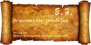 Brauswetter Heléna névjegykártya